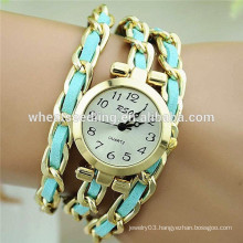 2015 new alloy chain with rope lady watch bracelet